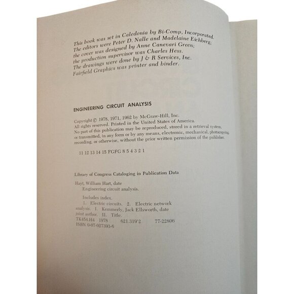 Engineering Circuit Analysis Third Edition Hardcover By William H. Hayt Jr. & Ja - Picture 5 of 6